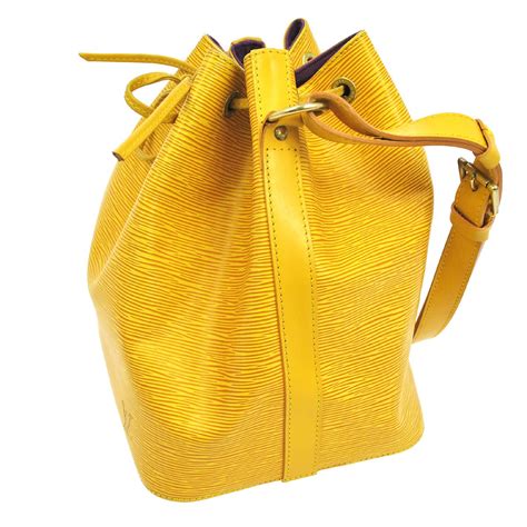 lv epi leather petit noe yellow